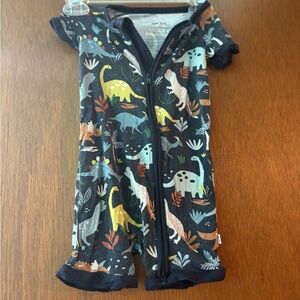 Little Sleepies Dinosaur Print Baby Romper